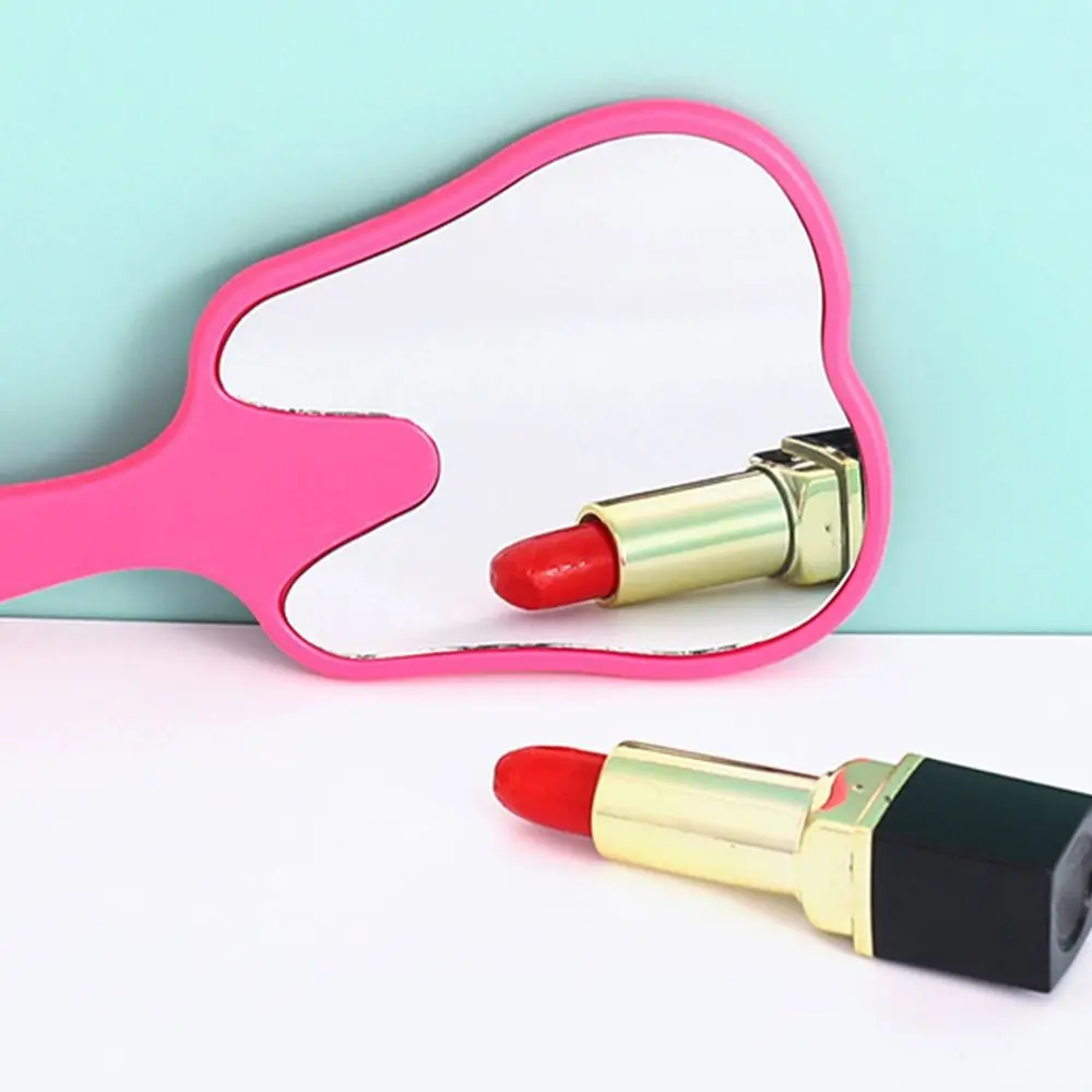 Universal Tooth Shaped Handheld Mirror PVC High Definition Makeup Mirror Dental Mirrors Gift