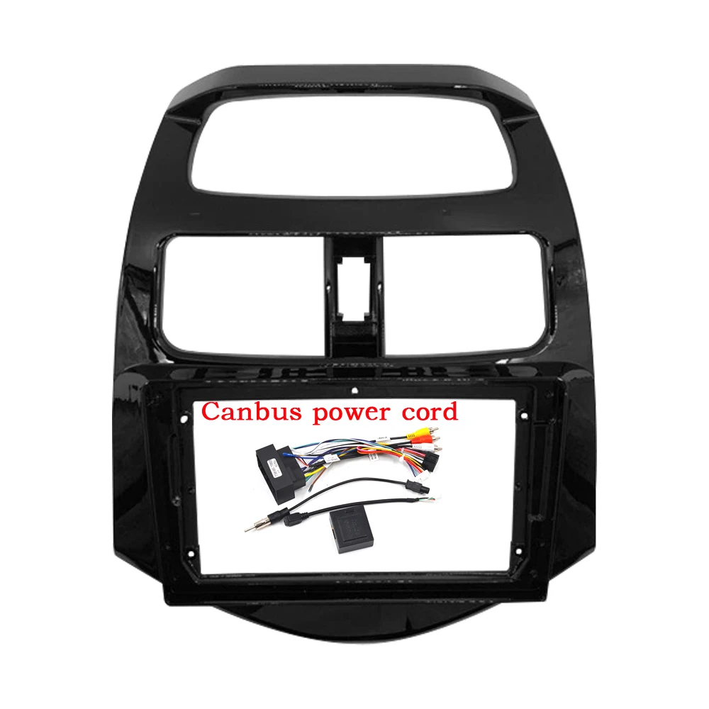 9-Zoll-Funkfolien für Chevrolet Spark 2010–2016, Doppel-Din-DVD-Stereo-Panel, Armaturenbrett, Nachrüstung des Installationsrahmens – Detail 8