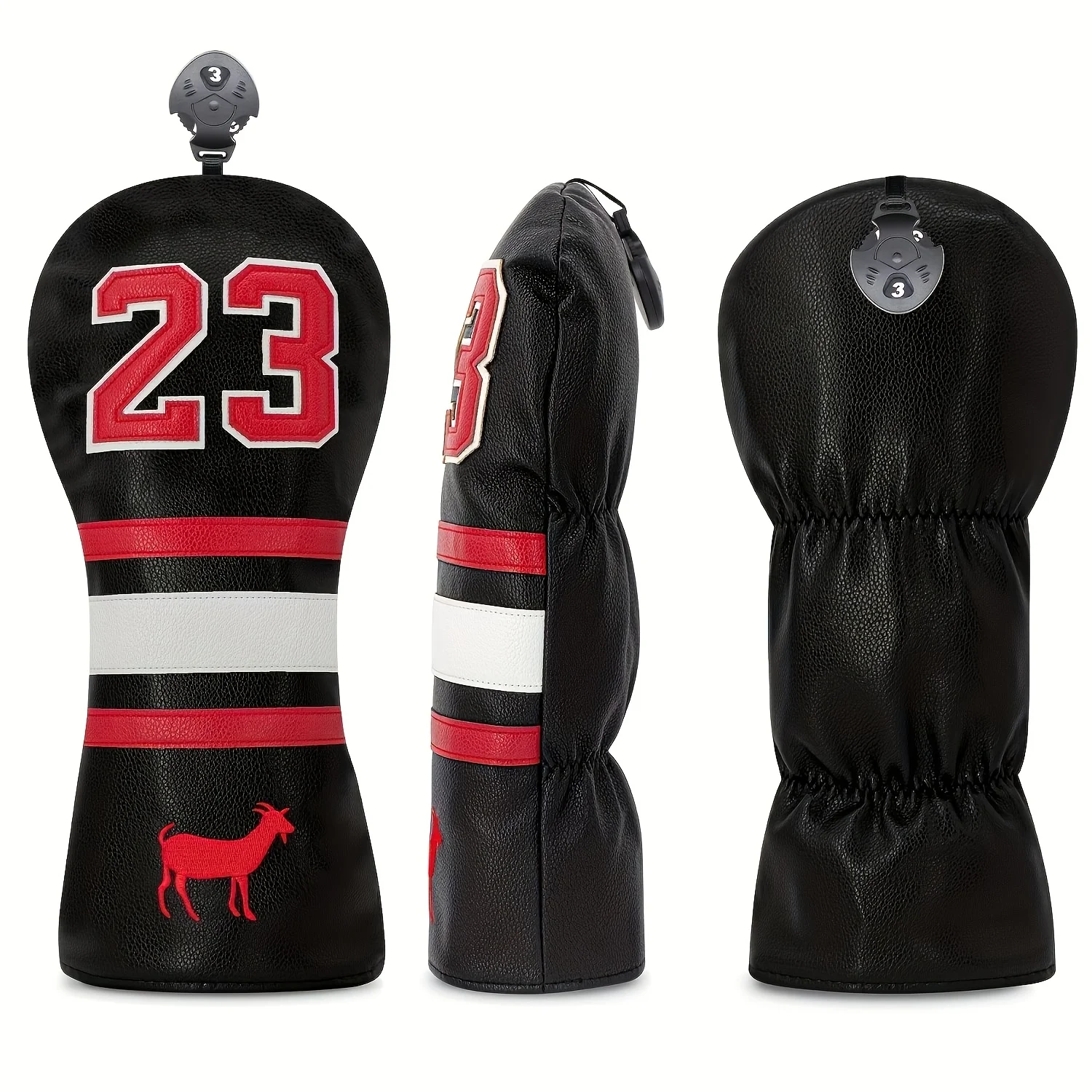1pc or 3pcs Number 23 Goat Golf Headcovers Compatible for Driver, Fairway, Hybrid Clubs - Number 23, Headcover for Golf image 3