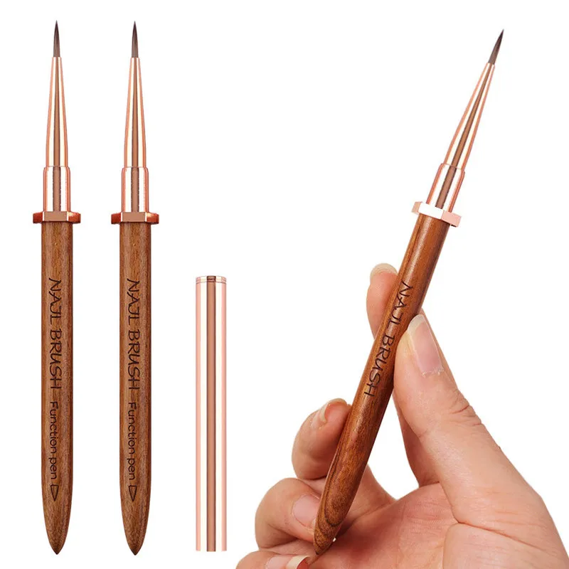 

1/4PCS Gel Brush Oval & Flat UV Gel Nail Art Brush Professional Design Brushes Salon Home DIY Manicure