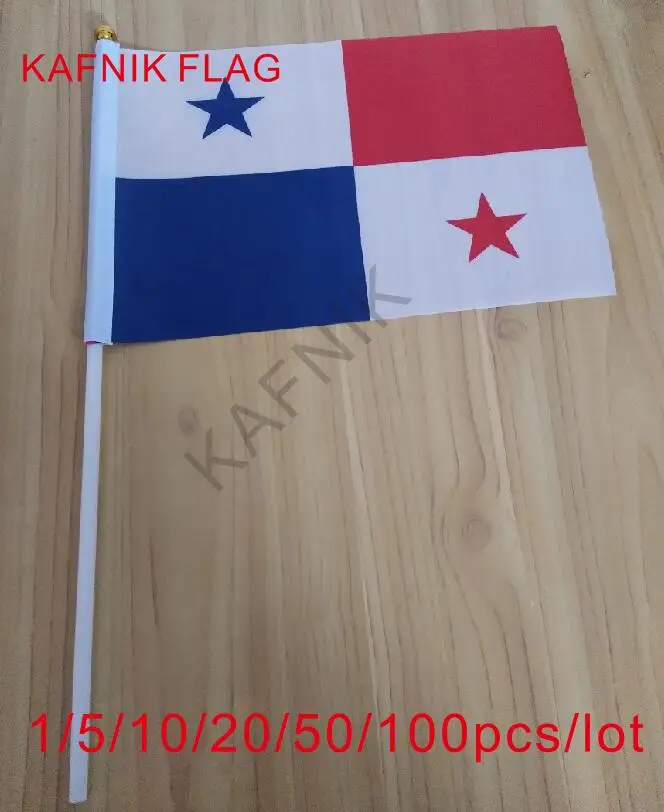 KAFNIK ,10/20/50/100pcs Panama  14*21cm hand flag decorative celebration-quality polyester