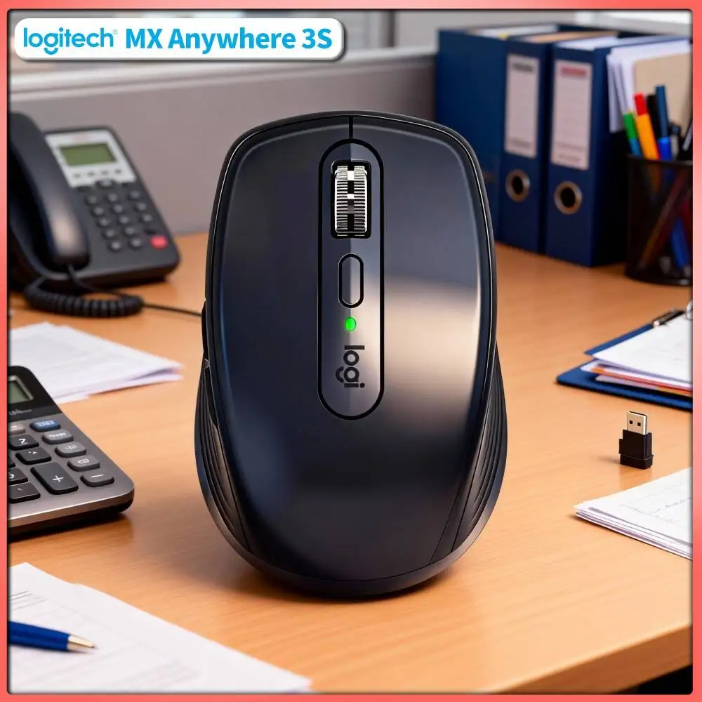 High-Precision MX Anywhere 3S - 8K DPI, 3-Device Bluetooth, Silent Click Tech, Ideal for Grocery Fair Sampling On-site Work