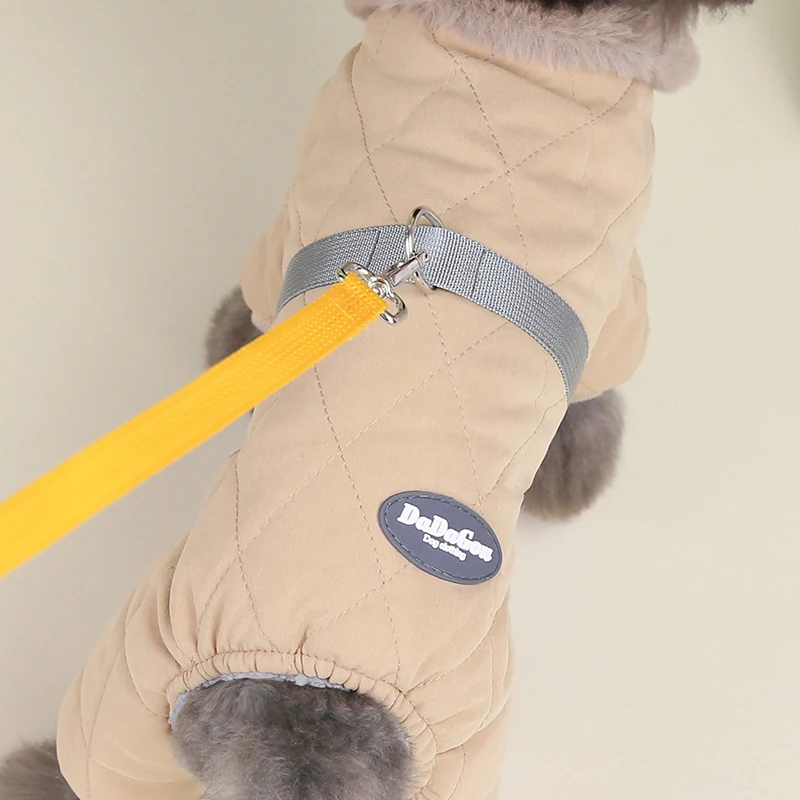 Bontkraag Hondenoverall met D-ring Winterhondenkleding voor kleine honden Puppy Jumpsuit Chihuahua Jas Poedelkostuums Huisdierenjassen