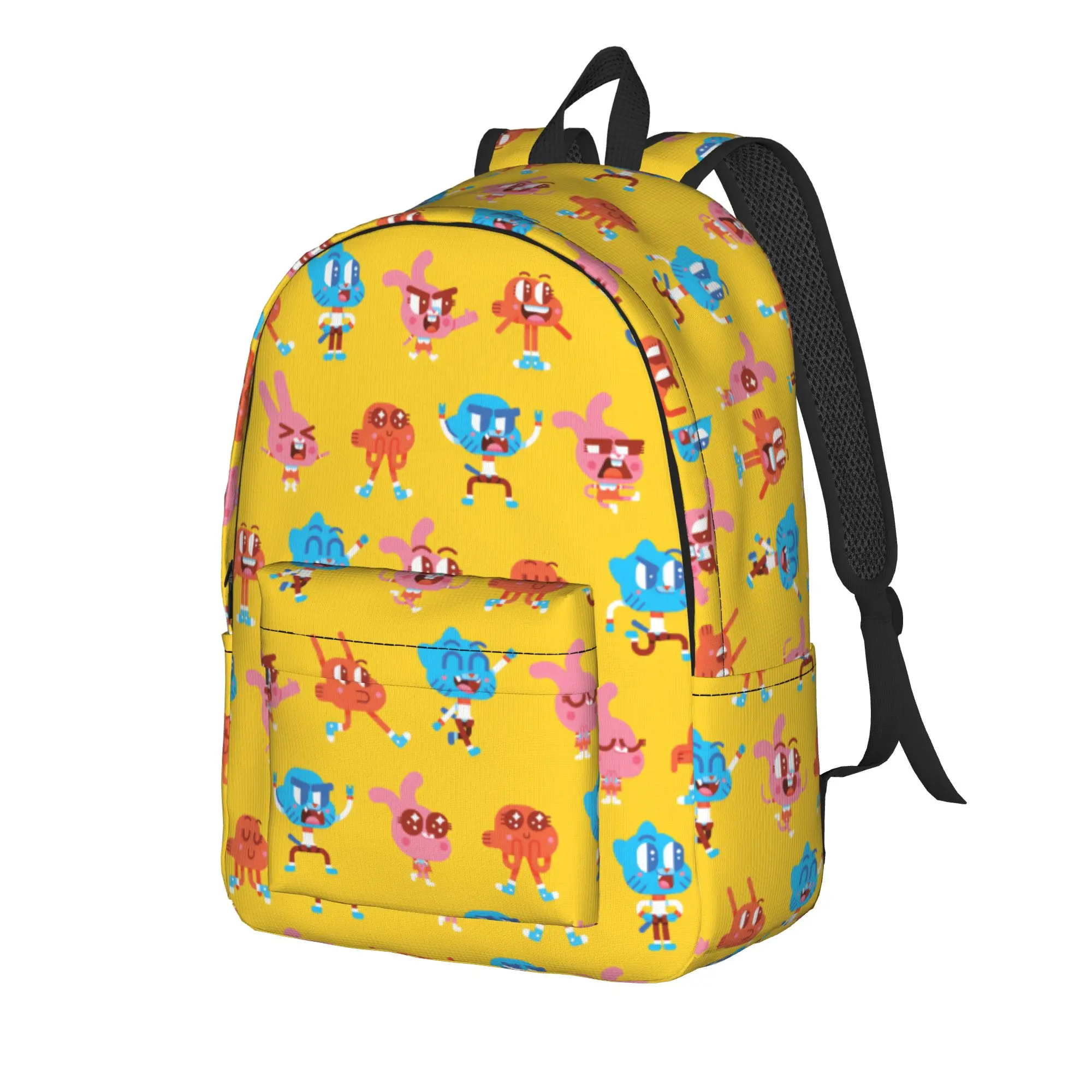 Gumball Gum Ball Watterson Amazing Cartoon Backpack  Women Men Polyester Travel Backpacks Big Fun High School Bags Rucksack