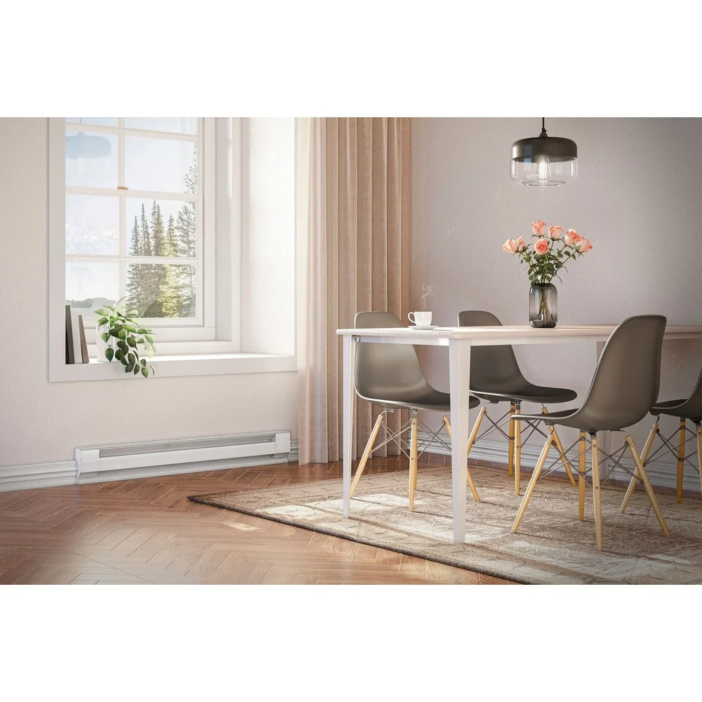 Electric Baseboard Heater 1000W 240V Hardwired Indoor Convection Heating System Bedrooms Living Rooms 125 sq ft Safe Durable