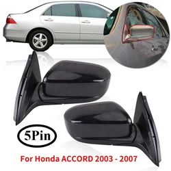 CAPQX 1Pair 5Pin Side Rearview Mirror For ACCORD 2003-2007 Side Rear View Mirror Rearview Mirror with Eletric Adjust Heating