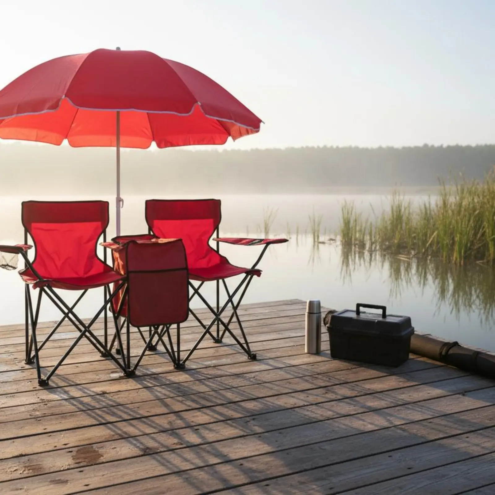 

Double Camping Chair Heavy Duty 2 Person Folding Loveseat Folding Double Chair with Chiller No Assembly Required for Fishing