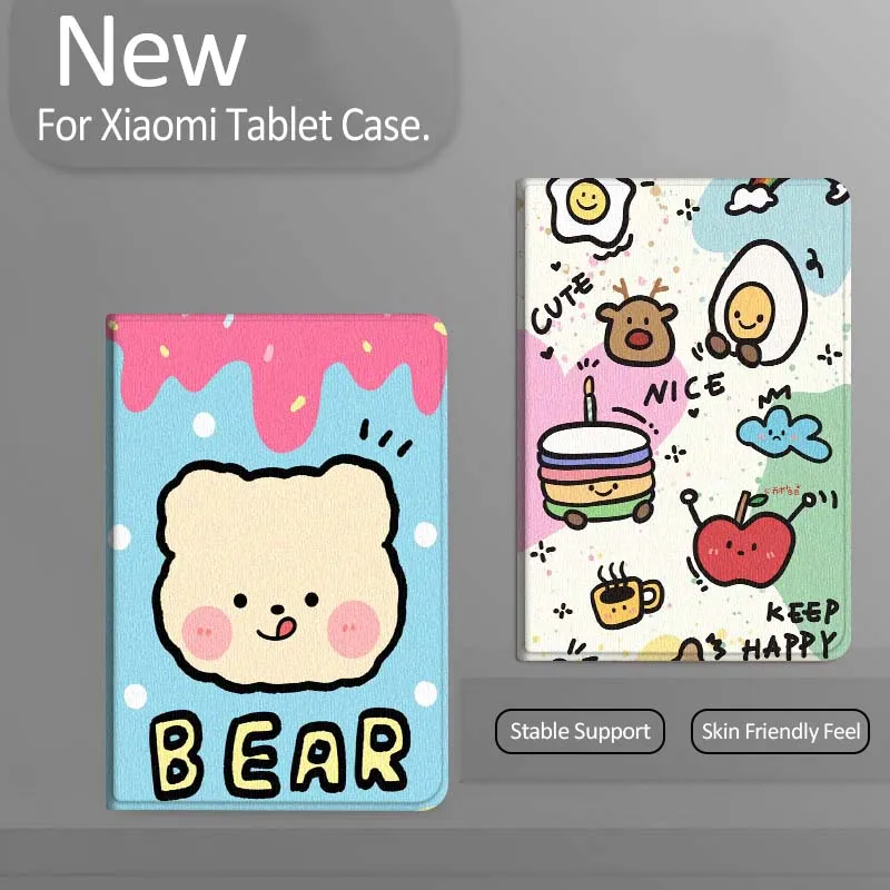 

Чехол для планшета с мультяшным дизайном в виде еды для Xiaomi Redmi Mini Pad SE K 2 4 5 6 7 8 2023 2025 11 8.8 11.2 10.1 Pro, подарок