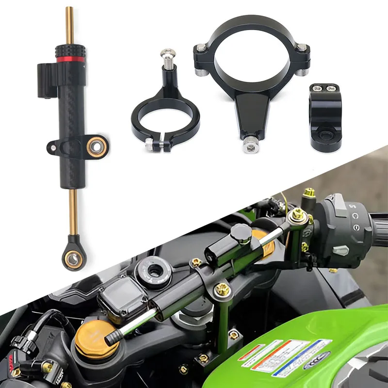 Motorcycle Accessories CNC Aluminum Alloy Adjustable Steering Damper Stabilizer Mounting For ZX-4R ZX-4RR ZX4R ZX25R