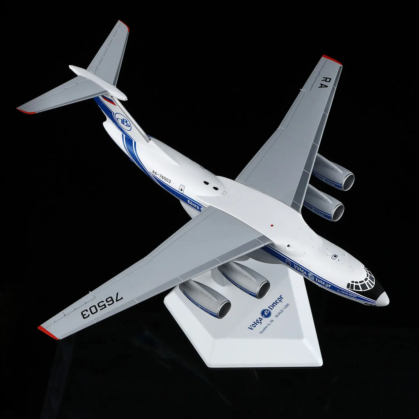 Avion de collection en alliage L2097, ailes SQ 1:200 Volga Dnepr Airlines Ilyushin IL-76, avion moulé sous pression, modèle RA-76503