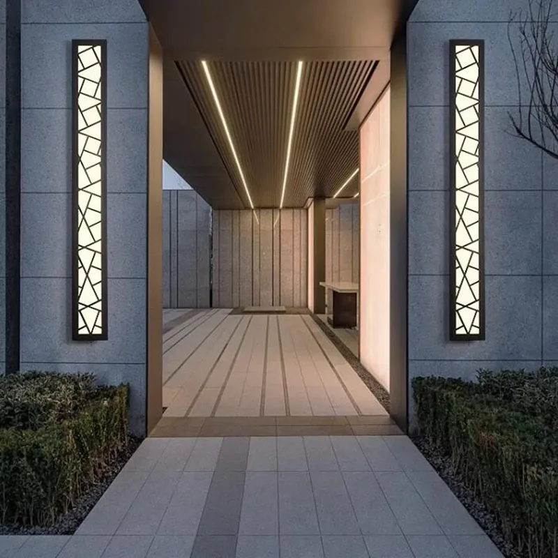 Outdoor Long Wall Lamp Waterproof LED Strip Wall Lamp Garden Porch Balcony Villa Wall Light Indoor Staircase corridor Wall lamp