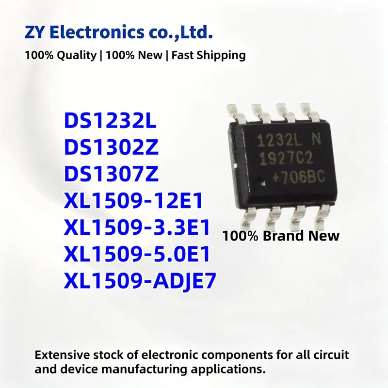 10PCS/lot New DS1307ZN XL1509-5.0E1 XL1509-3.3E1 1509-12E1 XL1509-ADJE1 DS1307Z DS1302ZN DS1302Z DS1232L SOP-8 Chipset