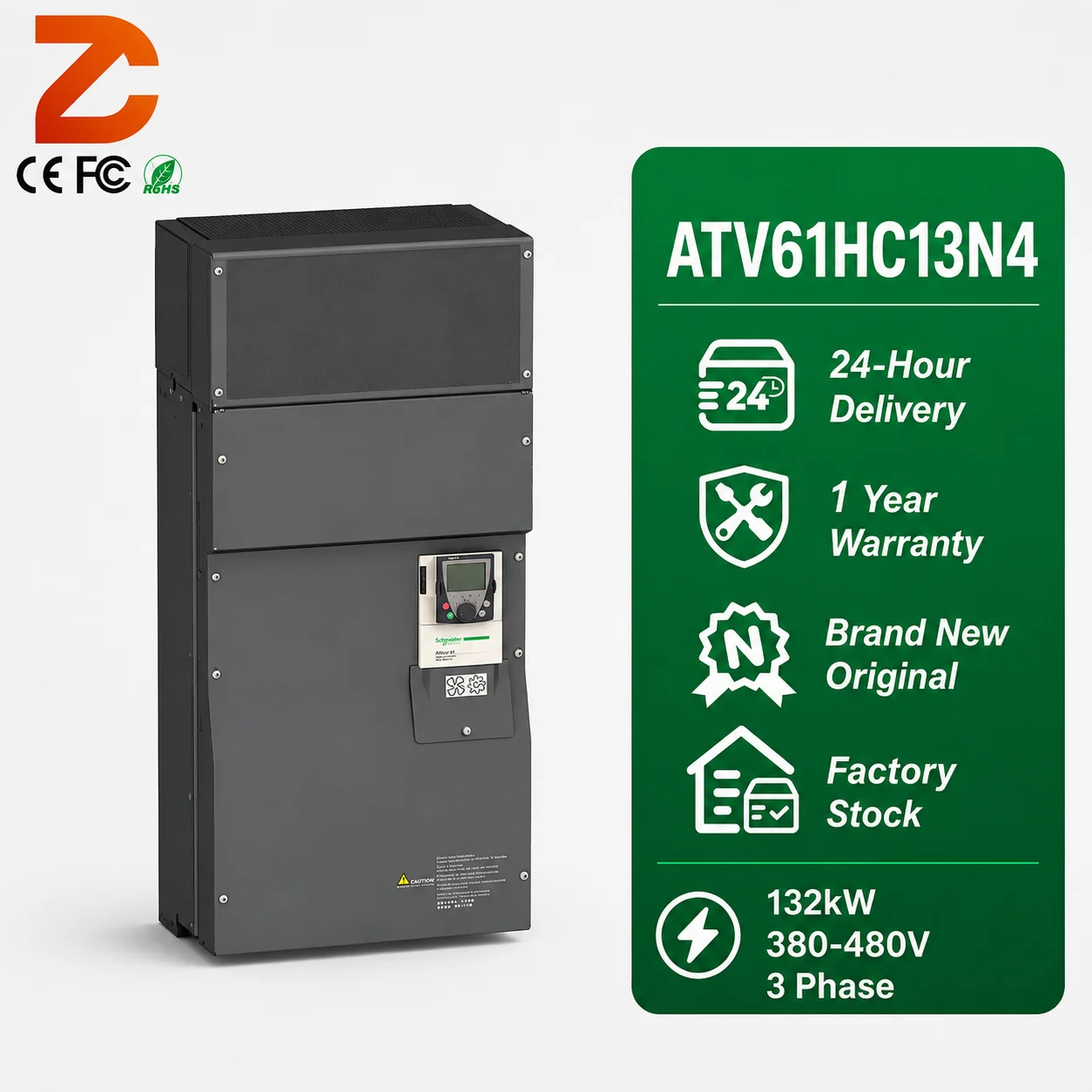 Original  ATV61HC13N4 Variable Frequency Drive 132kW 200HP AC Drive Frequency Converter Industrial Building Automation