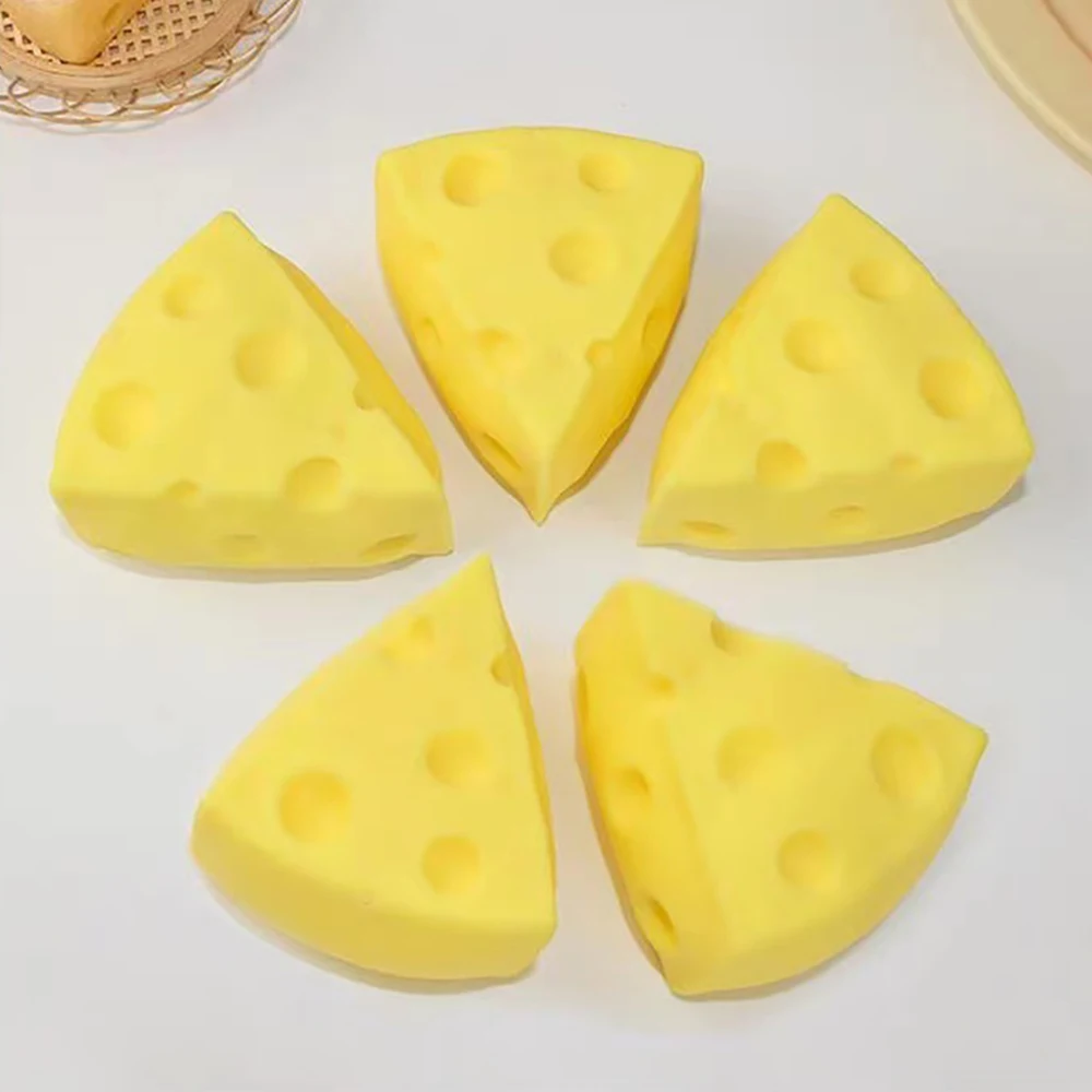 1Pc Cute Cheese Toys Soft 3D Dessert Squeeze Party Relaxed  Relief Kids Birthday Party Decompress Toys Gift