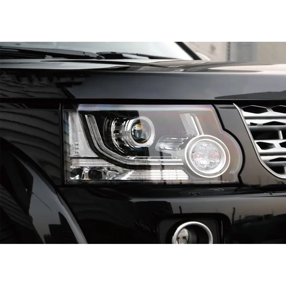 HTTCY لاند روفر ديسكفري 4 LR4 2014 2015 2016 2017 سيارة العلوي غطاء عدسة قذيفة غطاء المصباح عاكس الضوء كشافات الإسكان