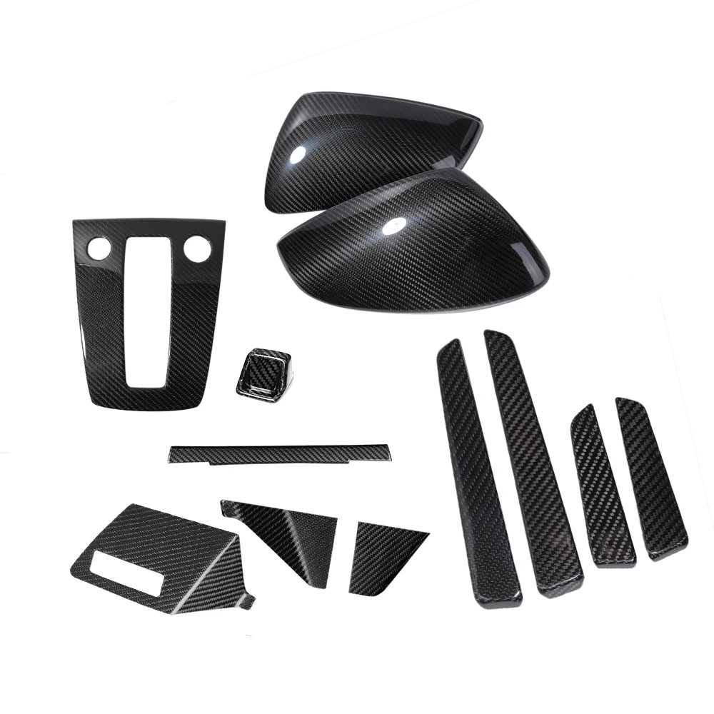 

Carbon Fiber Car Interior Dashboard Gear Shift Dash Panel Central Console Door Strip Cover Trim Kits for Audi A3 A3L 2021-2024