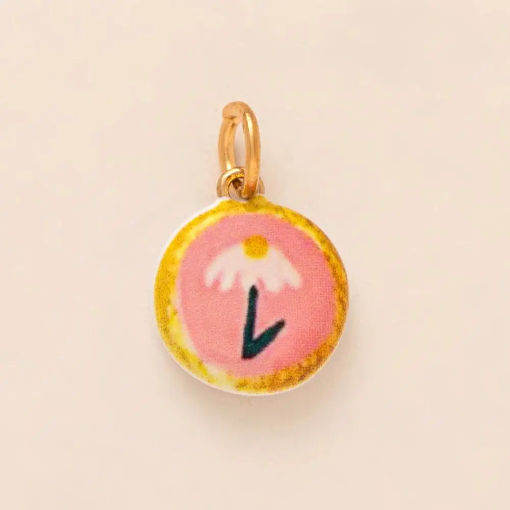 Fashion Flower Series Pendant Charms DIY Handcrafted Pendant Geometric Shape Colorful Hand-Drawn Jewelry Charms Charms Making