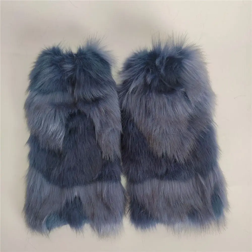 لينة Y2K الشتاء تدفئة الساق غطاء للقدم Harajuku فروي تدفئة الساق Kawaii لوليتا JK أغطية الساق الشارع الشهير #4