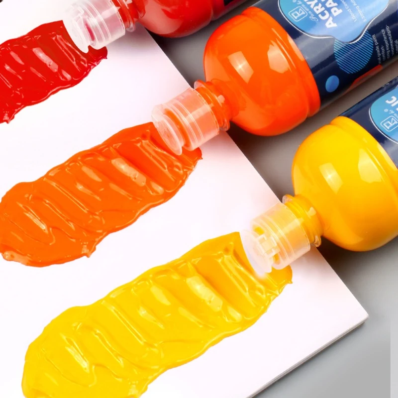 12 Color Single Bottle 500ml Large Capacity Pigment Waterproof Non Fading Art Student Specific Painting Graffiti Acrylic Paints