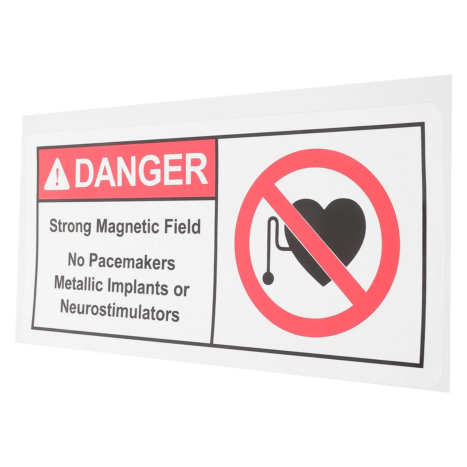 Sign Warning Stickers No Pacemaker Label Adhesive Magnetic Field Signs Safety Self