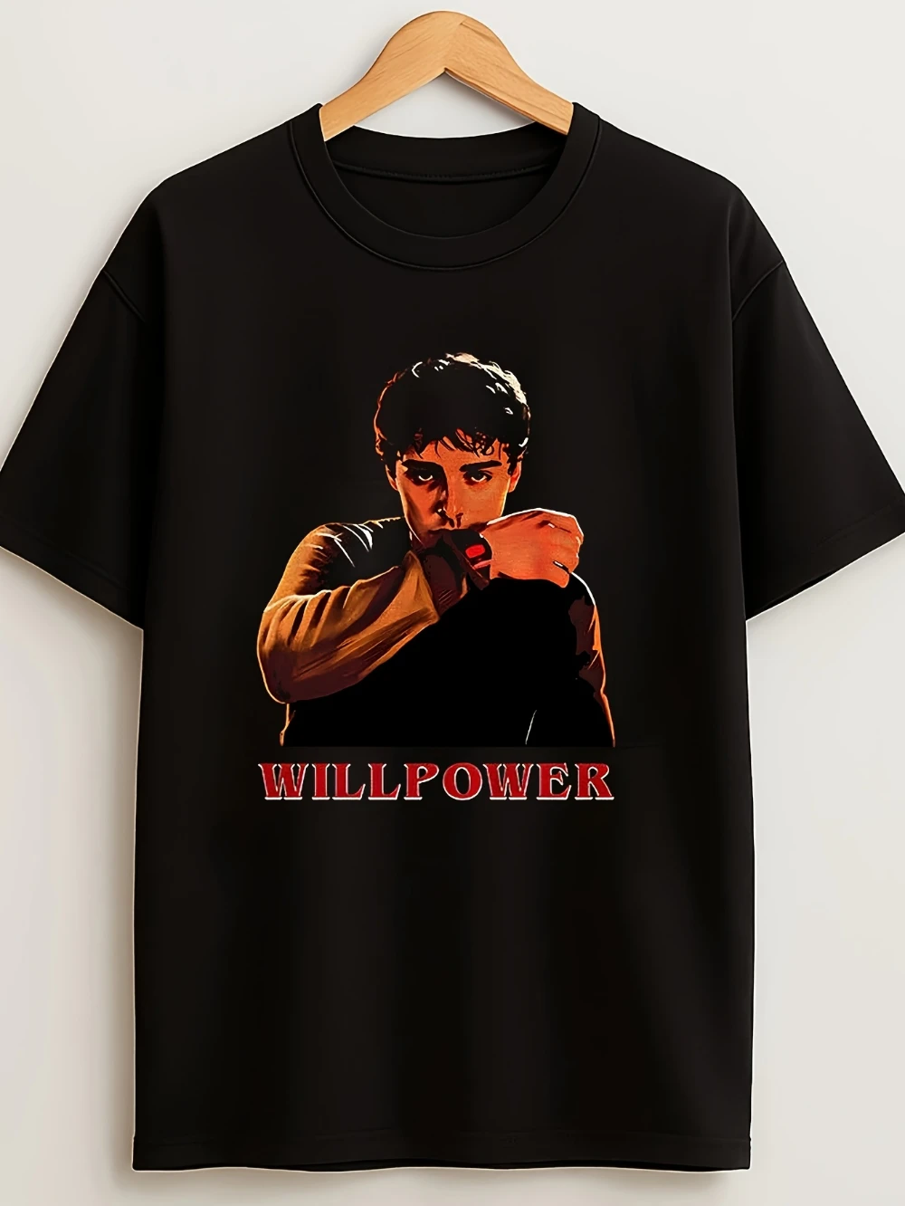 T-shirt classique Willpower |   Tenue de festival télévisuel « Upside Down », style voyage, design rétro, matière respirante, haut à manches courtes