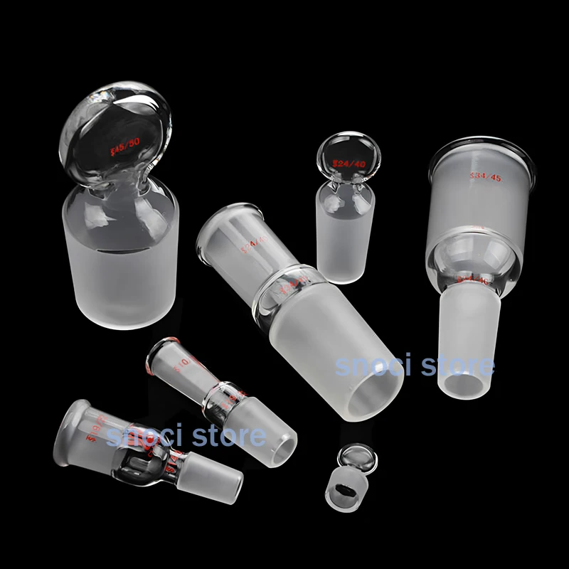 14/23 19/26 24/29 29/32 34/35 40# 50# Male Hollow Ground Glass Stopper Cap Joint Plug Glassware Joint Solid Stopper Plug Cap Lab