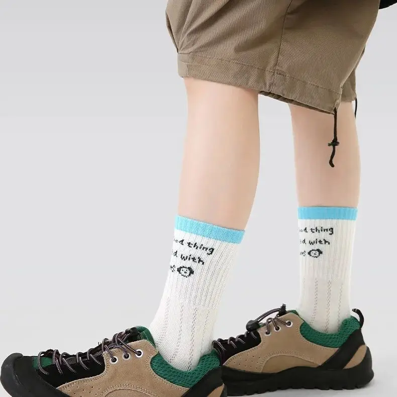 4 Pairs Children's Summer Socks Boys Girls Trendy Pattern Thin Socks Cotton Mesh Socks 4 Pairs/bag Kids Baby Calf Socks Summer
