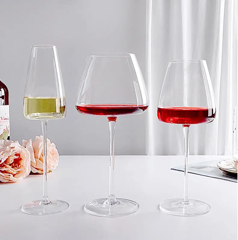 Red wine glass pot-bellied household Nordic luxury crystal glass grape French white goblet concave bottom champagne glass