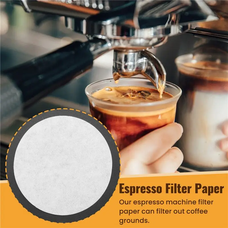 A53Q-Espresso Filter Paper 51Mm-800PCS Unbleached Coffee Paper Filter For Espresso Machine - Portafilter Espresso Filters Durabl
