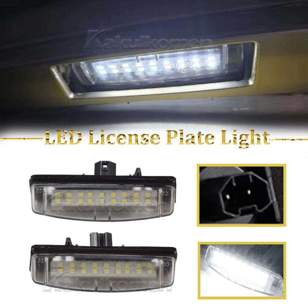 2Pcs CanBus LED License Plate Lights For Toyota Camry/Aurion Avensis Verso Echo Prius LEXUS Is200 / Is300 1999~2005 Number Lamp