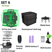 12/16 Lines 3D/4D Green Laser Level 360 Horizontal And Vertical Cross  With Auto Self-Leveling