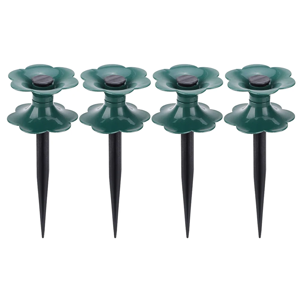 

4pcs Garden Hose Stakes Heavy Duty Winding Wheels Lawn Yard Spikes PVC Guides Watering Plants Tools Accessories
