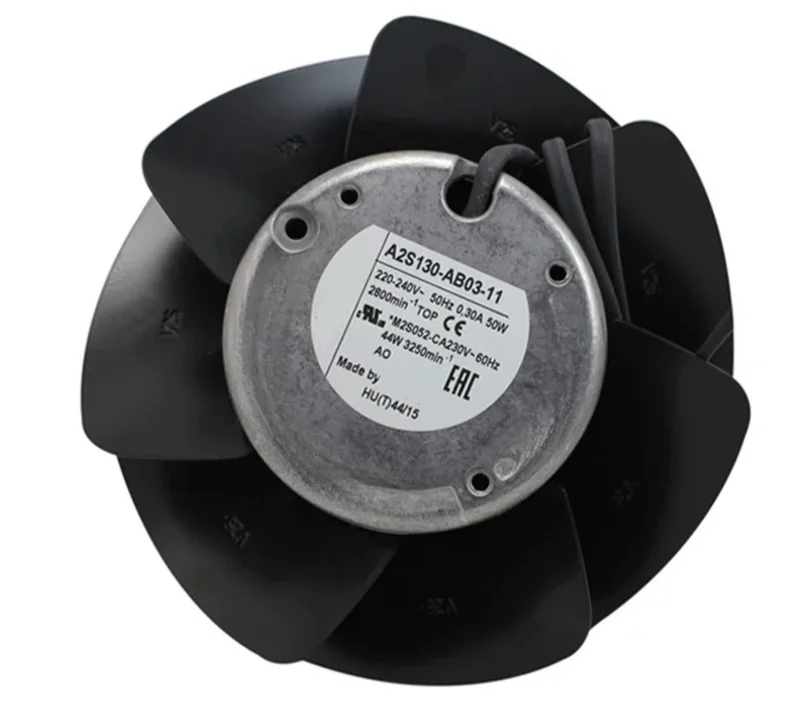 Cooling Fan A2S130-AB03-11 AC 220-240V 0.3A 50W 2800RPM φ138.2x56.9mm 2-Wire