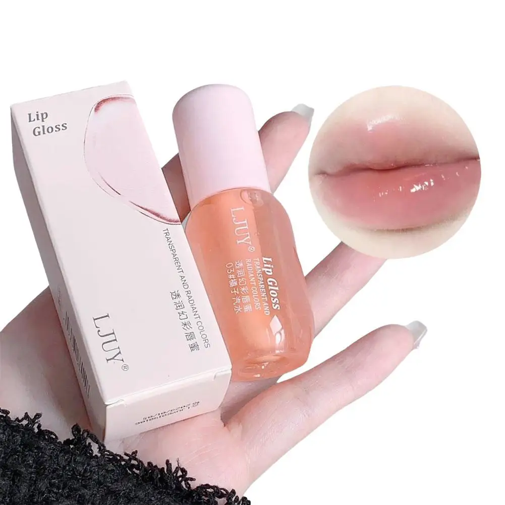 Kristal Jelly Lip Olie Hydraterende Plumping Lip Lip Coat Lip Tint Lip Serum Fruit Clear Plumper Gloss Lippenstift Transpare T9d2