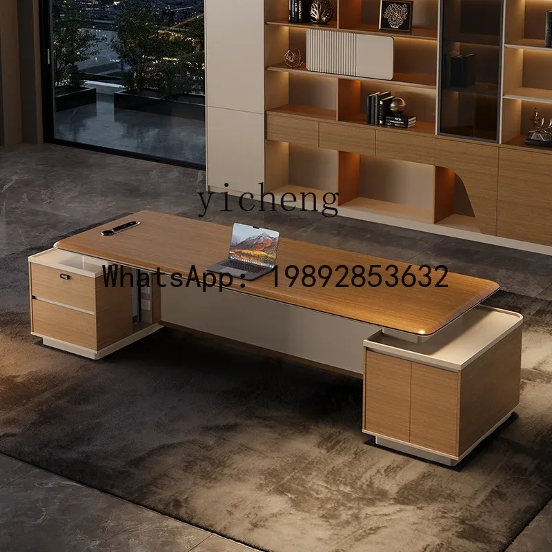 b2 Desk Chairperson President Taipan Desk Office General Manager High-end Atmospheric Table and Chair Combination