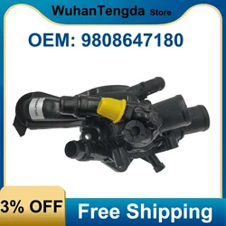 9808647180 Cooling System Thermostat 1.6T for Peugeot 308 3008 4008 508 5008 C3(B618) C4(B7) C5 AIRCROSS(C84) C3-XR C6