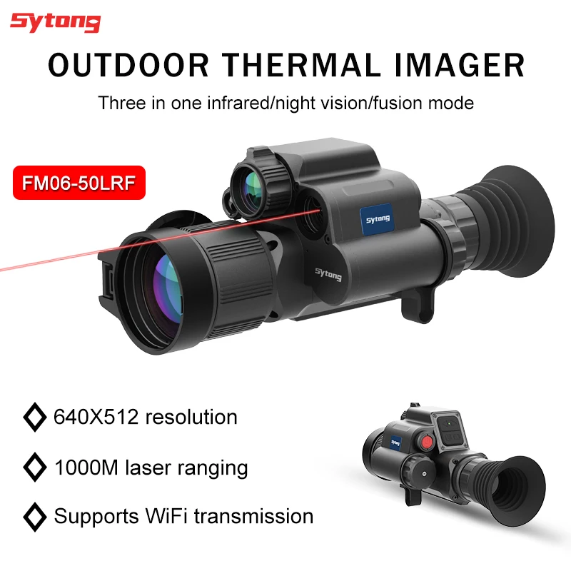 

Sytong FM06-50 LRF thermal imager camera with 640 resolution and 50 lenses, 1000M range measurement, suitable for hunting