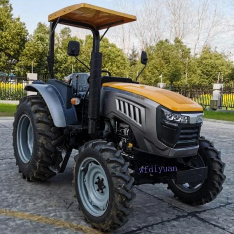 durable：Farming Small Agricultural Machinery 90HP Tractors Price Ploughing Equipment with Front End Loader Mini 4WD