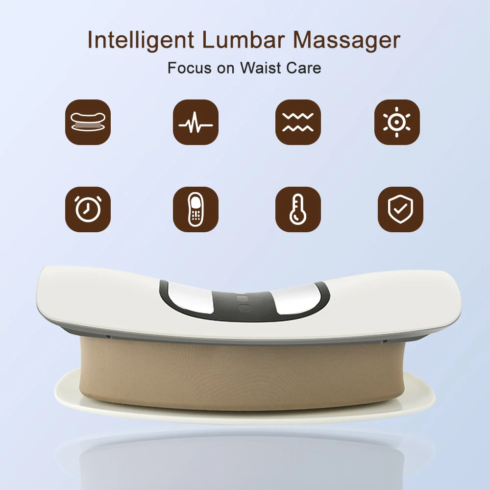 Adjustable Electric Lumbar Traction Massager with Dynamic Airbag Inflatable Back Stretcher Spine Massage Machine Waist