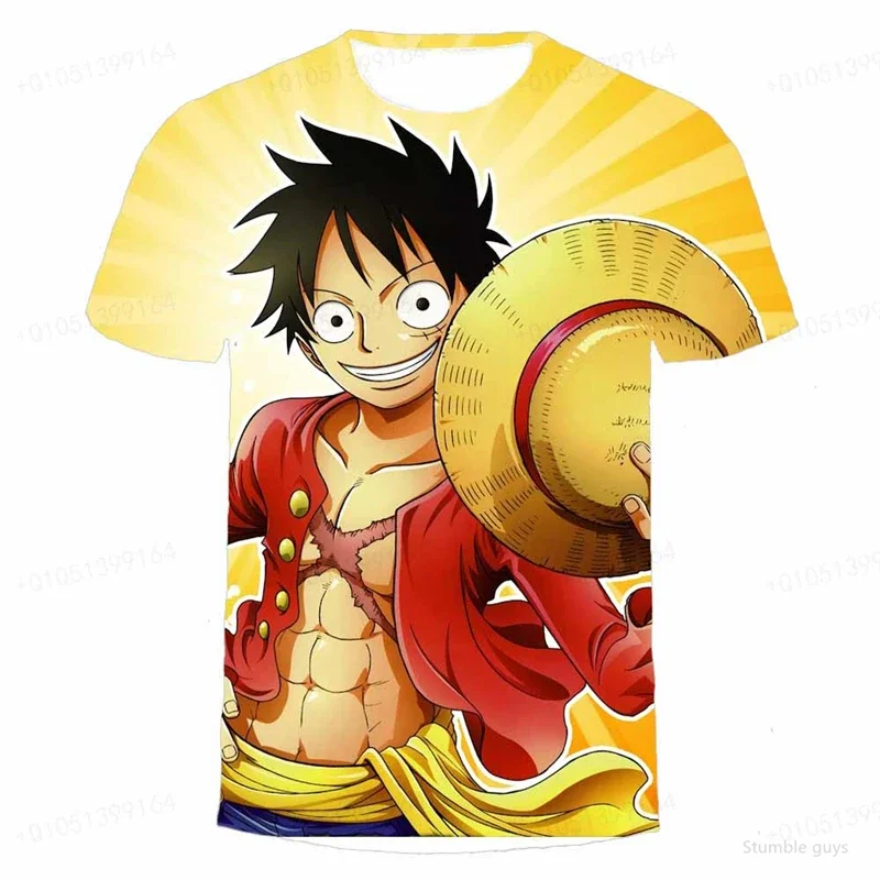 Herren One Piece Anime T-Shirt Sanji Kunstdruck Jungen Kleidung Mädchen Kurzarm Herren Trikot Lässig Leichtgewichtig