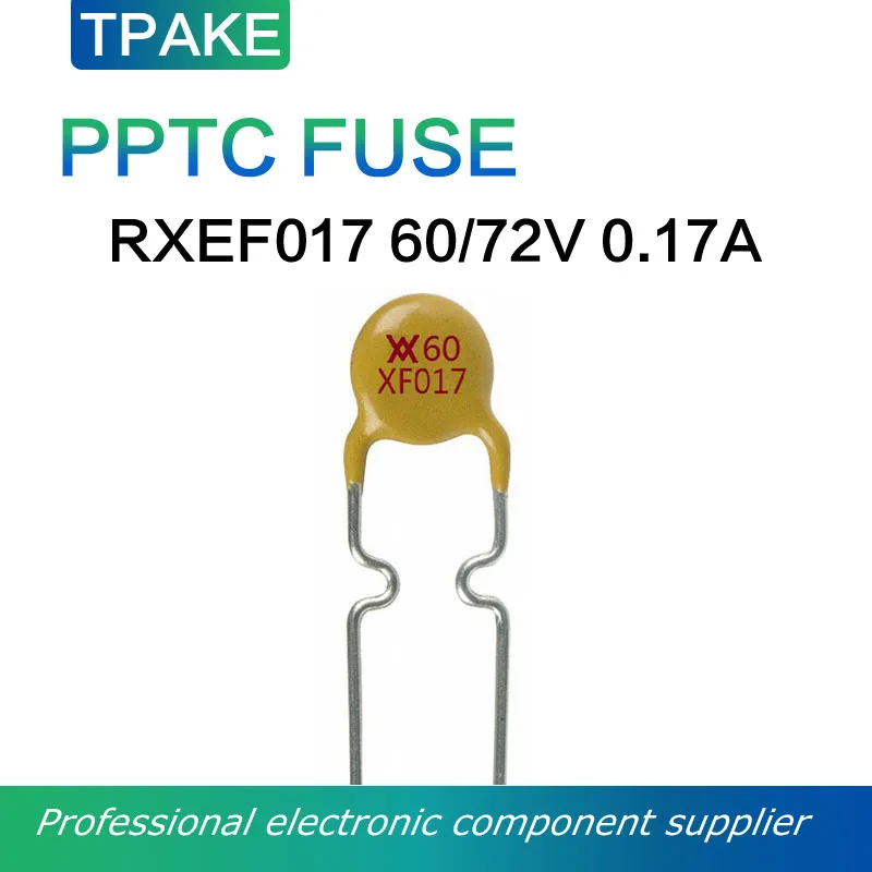 RXEF017 XF017 60/72V 0.17A 170mA PPTCリセッタブルヒューズサーミスタ