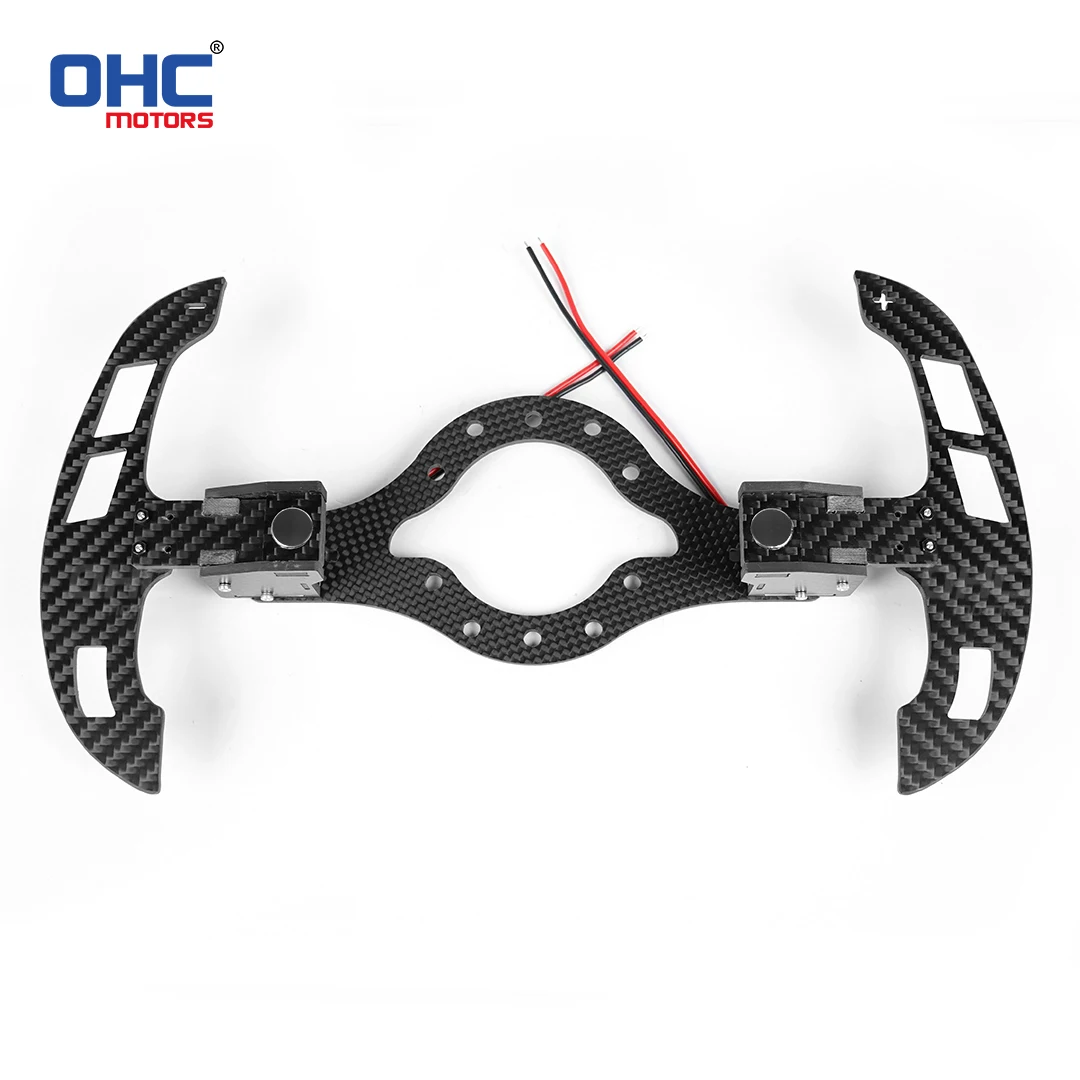 OHC Carbon Fiber Magnetic Paddles Drift Racing Sport Steering Wheel Universal Simulation Steering Wheel Paddle Shifter For Car