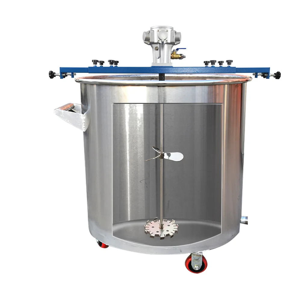 5 to 1000 liters industrial pneumatic mixer, paint coating chemical solution water-soluble liquid explosion-proof mixer