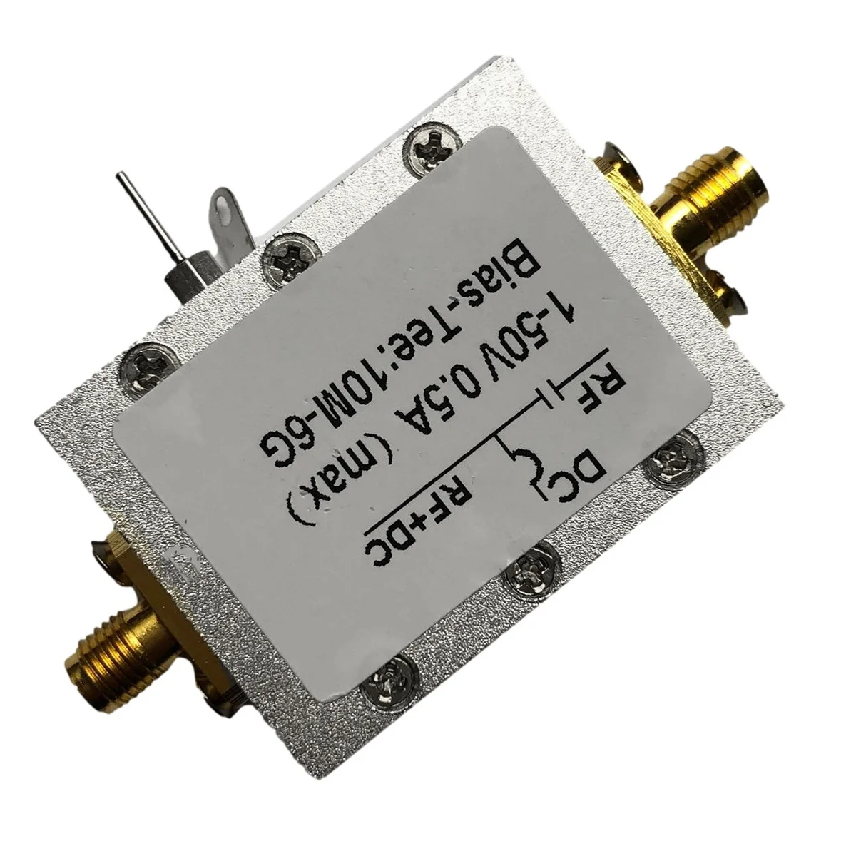 RF Blocker T coaxial, Banda larga, Radiofrequência, Microondas, RF, Alimentação, Analisador, 10MHz-6GHz, Novo