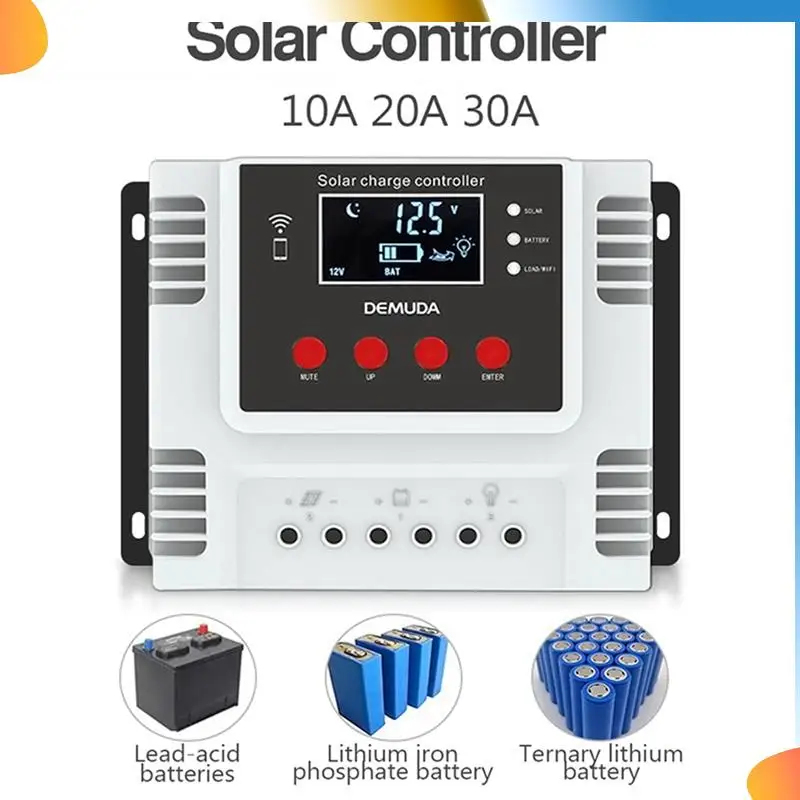 

B48A Solar Charge Controller 30A App Real-Time Data Monitoring LED Display Intelligent 12V/24V/48V Solar Controller Easy To Use
