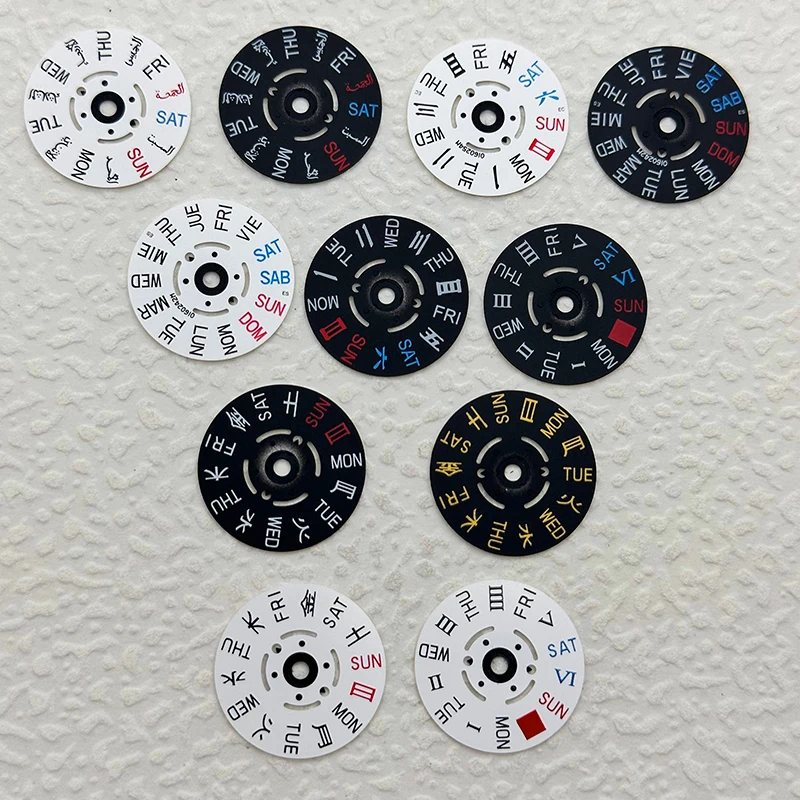 NH36 NH35 Movement Dial Japanese Kanji Day 3.0H 3.8H 4.1H Dial Mechanical Movement NH35a NH36a Day Dial Wheel Replacement Parts view 3