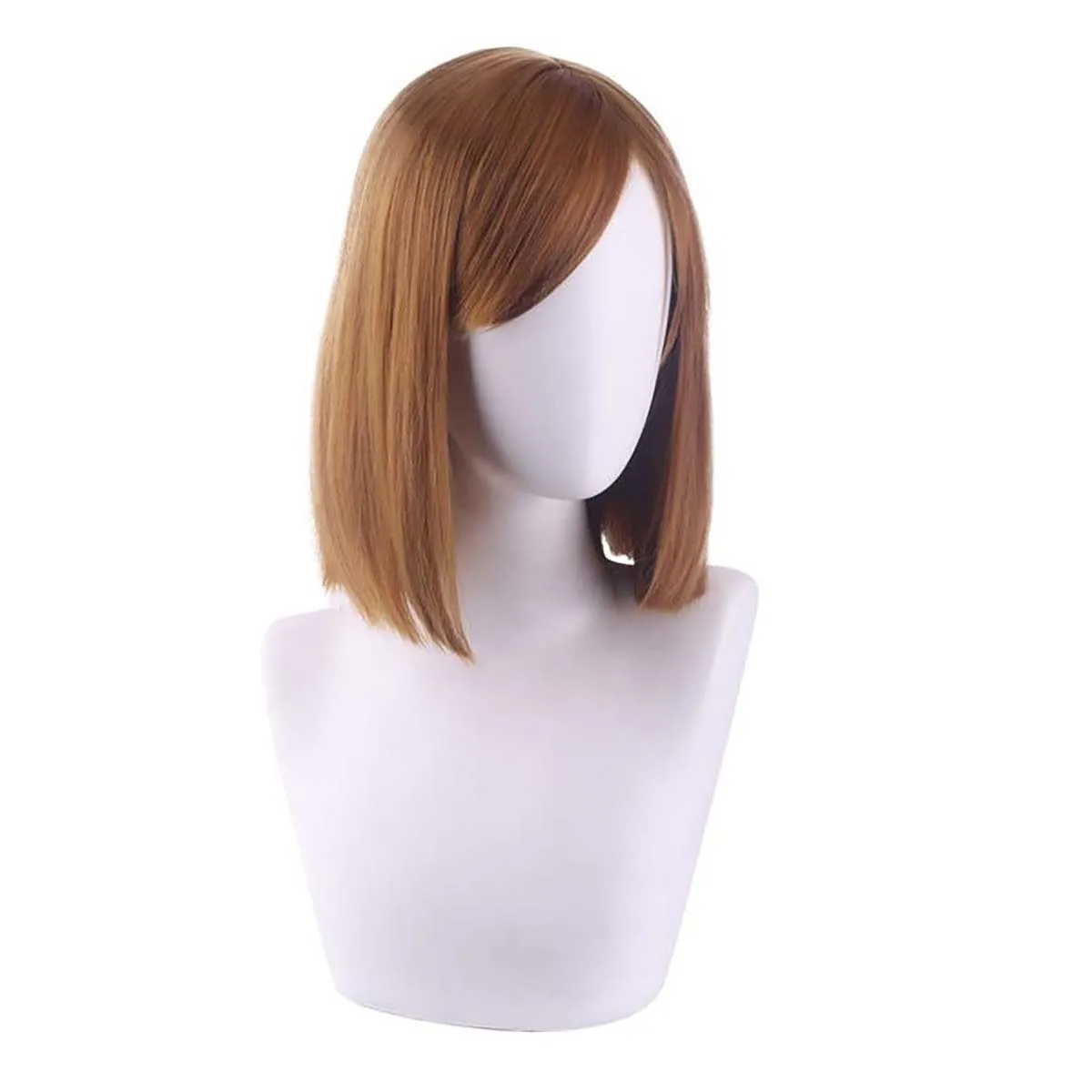 Anime JJK Kugisaki Nobara Cosplay Wig Short Orange Brown Cosplay Wig  for Women