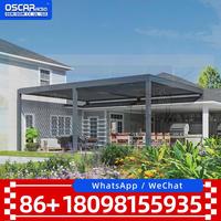 Metal Slats Deck Canopy Louver Sun Panel Powder Coated Bioclimatic Louvered Aluminum Pergola Outdoor Garden Patio Shading Gazebo