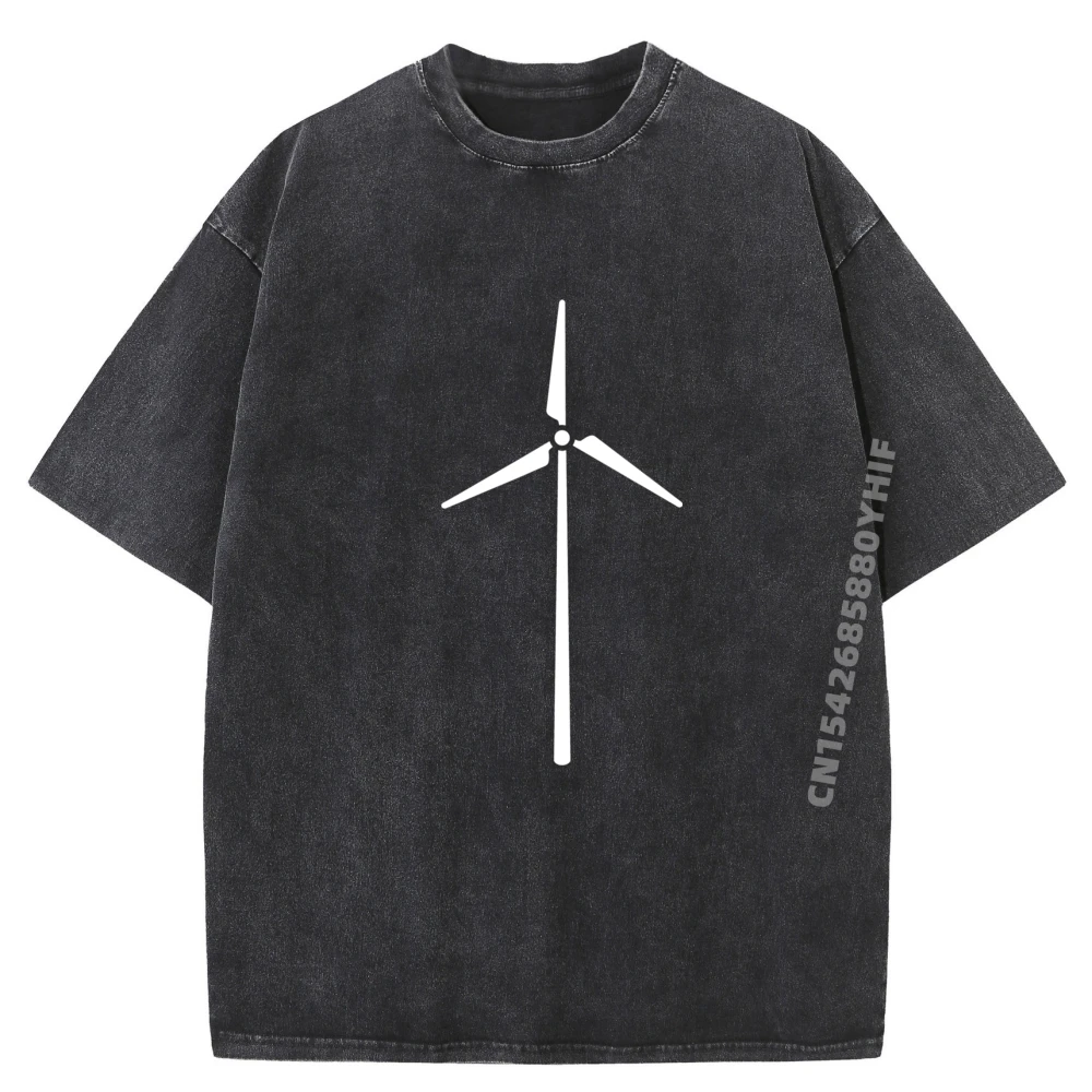 

Женские специальные топы и футболки с графическим рисунком, повседневная футболка с изображением ветряной мельницы, электроинженера, возобновляемая футболка энергии, стираная одежда в стиле ретро