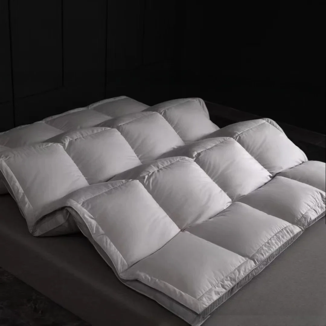 Colchón tridimensional de terciopelo de plumas de ganso de doble capa, hotel, casa de huéspedes, casa de familia, modelo engrosado